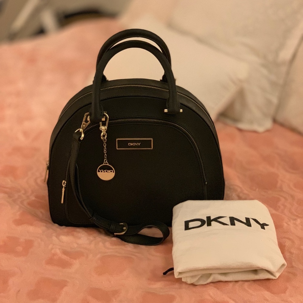 DKNY Black Saffiano Leather Purse